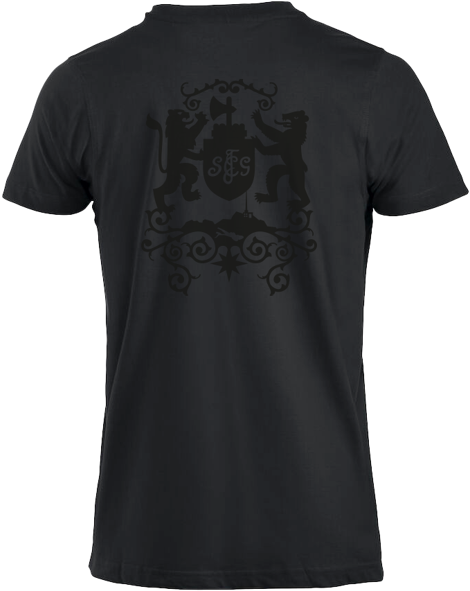 Regionshirt Rücken-Emblem schwarz, schwarz, S