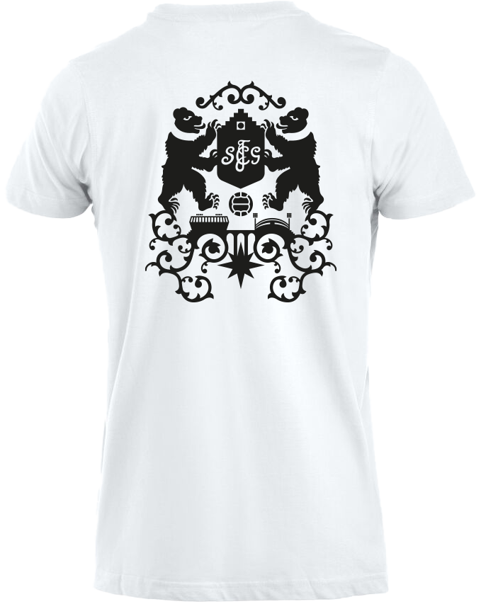 Stadtshirt Rücken-Emblem schwarz, weiss, M